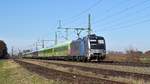 Railpool 193 817, vermietet an BTE, mit FLX 1805 Hamburg-Altona - Köln Hbf (bei Diepholz, 24.02.19).