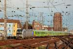 193 997 mit Flixtrain nach Hamburg bei der Einfahrt in Köln Hbf, am 22.02.2020.