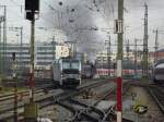 Vectron 193 805-9 Railpool mit Sonderzug der UEF (Ulmer Eisenbahnfreunde) nach Berchtesgaden, Munchen Ost 2014-12-13 **** Sehen Sie unsere Bahnvideos an -