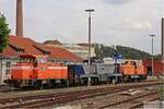 Die letzten  richtigen  Zechenloks, die noch auf Bergwerken der Ruhrkohle ihren Dienst verrichteten, warten im Eisenbahnmuseum Bochum-Dahlhausen auf ihre letzte Fahrt.