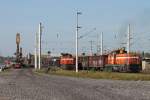 RBH 641 und RBH 676 am 04.10.14 bei Rangierarbeiten im Hafen Prosper.  Das Bild ist mit Genehmigung der RBH vom RBH Gelände entstanden.