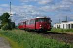 Die VT 23 der Rhein-Sieg-Eisenbahn fuhr leer durch Porz-Wahn in Richtung Süden im Nachmittag des 24/05/2014.