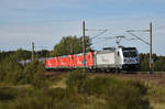 RheinCargo 187 070-8 zieht ein Kesselzug in Richtung Schwerin und wenn man schon dabei ist, kann man ja ein paar Kollegen gleich mit einsammeln (185 603-8, 185 604-6, 185 630-1).