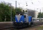 V104  Sally  von der Rurtalbahn kommt als Lokzug aus Stolberg-Hbf und fährt in Aachen-West ein.