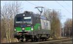 Die Siemens Vectron 193 832 der Rurtalbahn ist nach Aachen West unterwegs. Hier zu sehen bei Rimburg auf der Kbs 485 am 07.März.15.