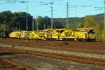 Plasser & Theurer Bettungsreinigungsmaschine RM 900 S - 2 SIM der Schweerbau abgestell am 16.10.2011 in Betzdorf/Sieg.