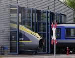 Zaunblick bei Siemens, Velaro e320 ( Eurostar) 4009 am 28.4.2014,  PCW, Wegberg Wildenrath.
Wann kommt der vom Hof?