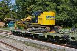 Bauarbeiten zur Elektrifizierung der Bodenseegrtelbahn, Streckenabschnitt Friedrichshafen - Lindau.