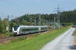 1440 714 als RE3 26974 der Mitteldeutschen Regiobahn (MRB) von Dresden nach Hof kurz vor Hof, 07.09.2016