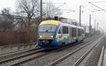 VT 618 pendelte am 18.12.12 auf der MRB-Linie Leipzig - Wurzen. Hier erreicht der Desiro aus Wurzen kommend Leipzig-Paunsdorf.