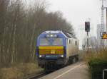 MaK DE2700-08 bernimmt den NOB-80513 in Husum, 29.03.2009