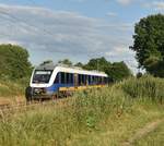 RE 10 nach Kleve, hier ist der NWB-Zug bei Kaarst Broicherseite zu sehen. 17.6.2019