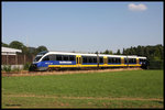 Der  Haller Willem  erreicht hier am 13.09.2016 um 16.43 Uhr den Ortsrand von Steinhagen auf der Fahrt nach Halle in Westfalen.