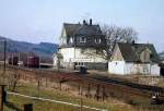 Bahnhof Brandoberndorf an einem sonnigen Sonntag im Winter in der 1.