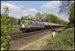 X4E-640 Connected by Rail, 193640 von TXL, ist hier am 26.04.2020 um 13.31 Uhr mit einem Kesselwagen Zug in Richtung Münster unterwegs.