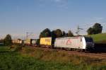 185 539 (TX Logistik) mit KLV-Zug bei Pfaffenhofen (22.09.2007)