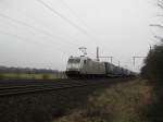 185 537-8 TX Logistik fhrt am 31.01.09 mit einem KLV- Zug durch Ashausen Richtung Hamburg.