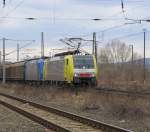 TXL ES 64 F4-024 (189 924-4 D-DISPO) + EMN 185 514-7 mit einem Gterzug Richtung Grokorbetha, in Naumburg (S) Hbf; 20.03.2010