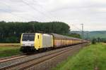 ES 64 F4 - 203 (TXL) mit ARS-Altmann-Autozug vor Retzbach (Zellingen) [04.08.2012]