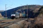 ES 64 F4-287 (TXL) trifft am 28.12.2012 auf die ersten Sonnenstrahlen im Leinetal bei Salzderhelden