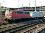 140 003-5 von EBM Cargo und 185 539-4 TXL - TX Logistik AG am Hamburger-Harburger Bf. 27.03.2014