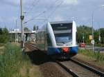 UBB 29481 von Barth,gefahren vom 646 129,auf den letzten 2,4km zum Stralsunder Hbf,am 21.August 2013,beim Verlassen vom Hp Stralsund Grnhufe.