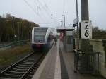 Halt,am 04.November 2013,fr den UBB 646 108,auf der Fahrt von Stralsund nach Barth,am Haltepunkt Stralsund Grnhufe.