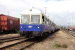 Verkehrsbetriebe Grafschaft Hoya, Triebwagen DEV T 3, hatte am 14.06.2014 Pendelzug Einsatz zwischen dem AW Bremen und dem dortigen Hauptbahnhof.