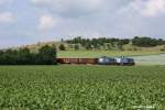 Zwei LHB530 von VPS am 11.06.2011 bei Heium mit einem Stahlzug.