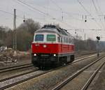 232 333-5 der WFL kam am 24.03.2016 überraschend in Fahrtrichtung Süden durch Eichenberg.