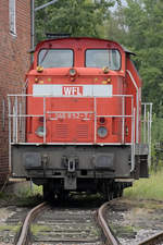 Auf dem Gelände des sächsischen Eisenbahnmuseums in Chemnitz-Hilbersdorf stand Ende September 2020 WFL Lok 9 (346 852-7).