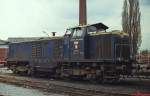 DE 0901 der Westflischen Landeseisenbahn (WLE) um 1980 im Bw Lippstadt.