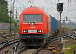 WLE 23 (223 057-1) mit einem Containerzug am 27.05.2014 in Hannover Linden Fischerhof.