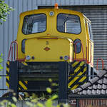 Die Diesellokomotiven MB 170 N von Orenstein & Koppel auf dem Gelände der Westfälische Lokomotiv Fabrik Karl Reuschling. (Hattingen, Mai 2018)