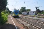 GREVEN (Kreis Steinfurt), 06.07.2013, ET 018 der Westfalenbahn als RB 65 nach Rheine bei der Einfahrt in den Bahnhof Greven