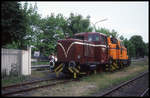 Werklokomotiven der Hüls AG am 25.5.1995 in Lülsdorf. Vorn steht MAK Lok 2