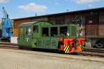 Anlsslich des Schmalspurbahnfestes auf der Weieritztalbahn wurde im Bahnhof Freital-Hainsberg auch die Werklok 8 der BGH Edelstahl Freital ausgestellt.