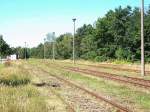 WST der Eberswalder Industriebahn am Mischfutterwerk Blickrichtung Finow am 31.08.2008