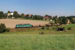 232 404 (V300 001) der Wismut mit G 66234 in Frankenau (20.08.2009)