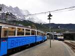 Zahnradbahn Zugspitze_ Bf Eibsee mit Tw 12 [Stadler Rail 2006].__14-02-2024