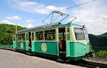 Triebwagen Nr.5 der Drachenfelsbahn, Bergstation am 18.7.2017