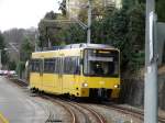 SSB DT8 Wagen 1002 als Zacke (Zahnradbahn) auf der Linie 10 in Stuttgart am 13.02.16