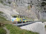 TW der Wendelsteinbahn bei der Talfahrt auf der Hohen Mauer; 22.8.10