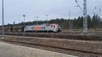 Endlich....die 1. Stadler Lok von HVLE, 159 001-7 am 17.02.2020 in Hosena in Richtung Hoyerswerda aufgenommen.