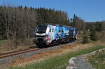 Nochmals Eingefangene Schulungsfahrt der 159 208 nach der Ausfahrt in Zwotental auf die Strecke nach Adorf.