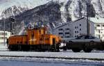 dienst--und-rangierloks 212  Samedan  05.01.86