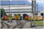 dienst--und-rangierloks Allerlei Rangier- und Dienstfahrzeuge beim Depot Landquart. (26.07.2010)