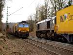Begegnung von zwei Class66 ...  Mario Sch�rholz 02.12.2009