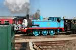 Hallo ich bin Thomas!
Verkleidete DSB Hs 415 am 20.4.2008 im Eisenbahnmuseum Odense.
Diese Lok war von 18.-20.4 als Mitfahrattraktion fr Kinder verkleidet.