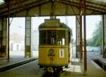 Aarhus Århus Sporveje Tw 16 in der Halle des Betriebshofs (in der Dalgas Avenue) am 9 September 1967.